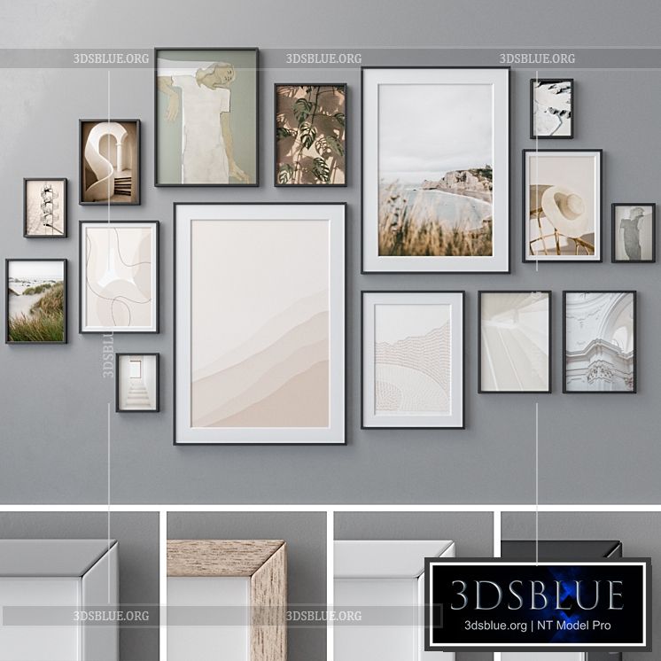 Photo Frames Set 1349 3DS Max - thumbnail 3