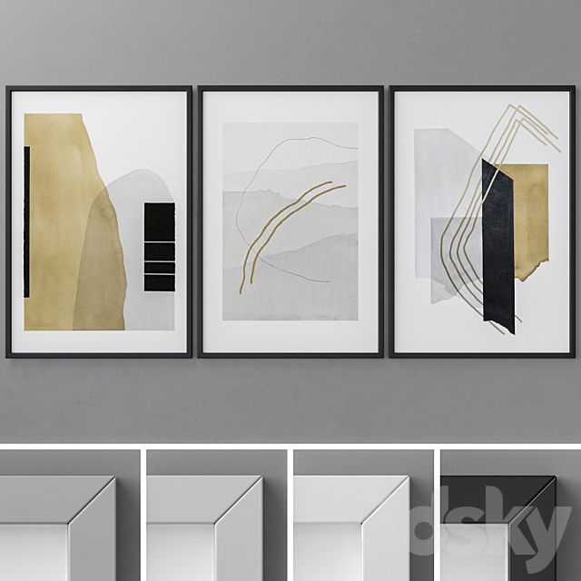 Photo Frames Set 224 3DSMax File - thumbnail 1