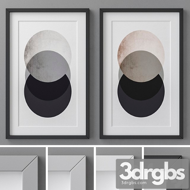 Photo Frames Set 298 3dsmax Download - thumbnail 1