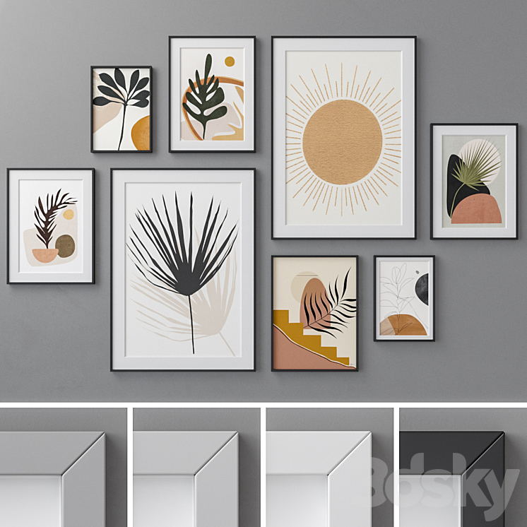 Photo Frames Set 374 3DS Max - thumbnail 1