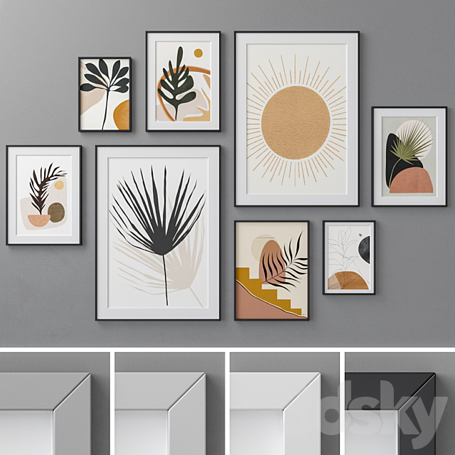 Photo Frames Set 374 3DSMax File - thumbnail 1