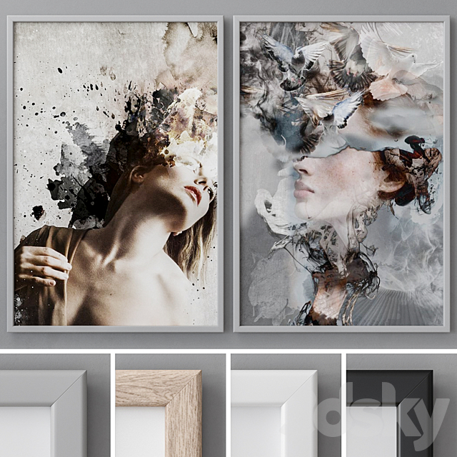 Photo Frames Set 582 3ds Max - thumbnail 1