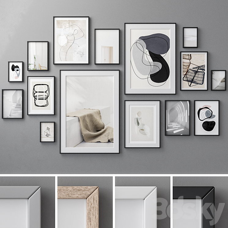 Photo Frames Set 593 3DS Max - thumbnail 1