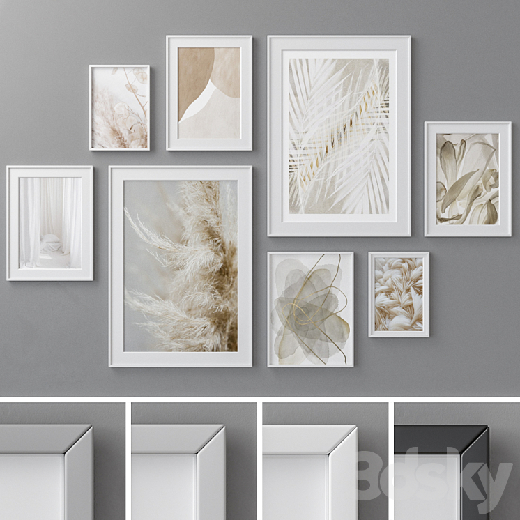 Photo Frames Set 849 3DS Max - thumbnail 1