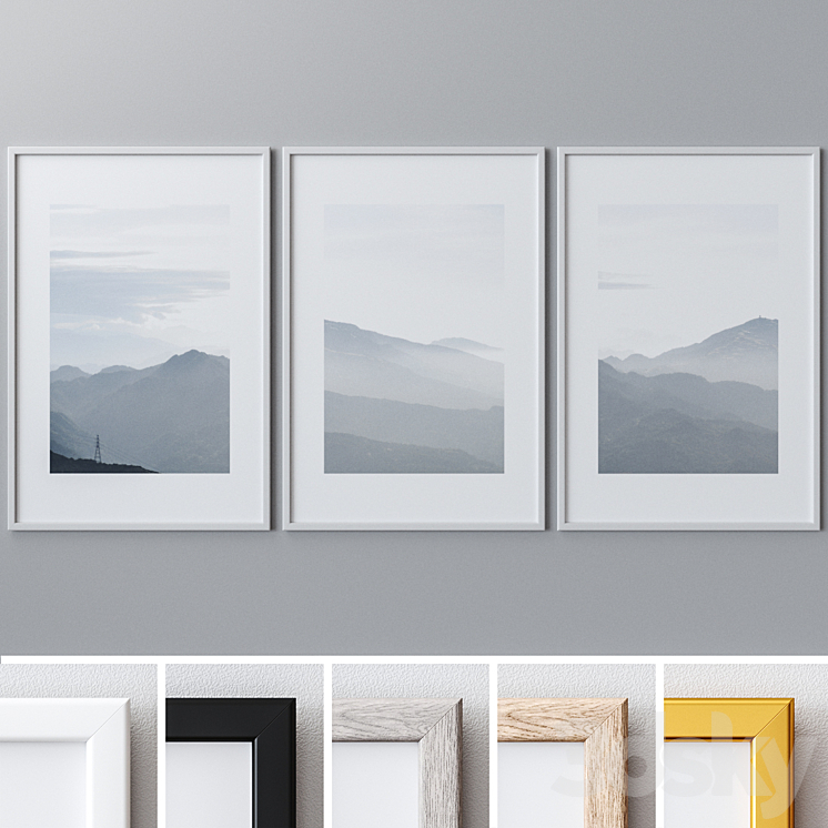 Photo Frames Set 884 3DS Max - thumbnail 1