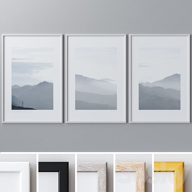 Photo Frames Set 884 3DSMax File - thumbnail 1