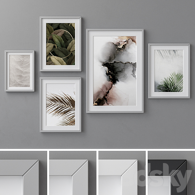 Photo Frames Set 98 3ds Max - thumbnail 1