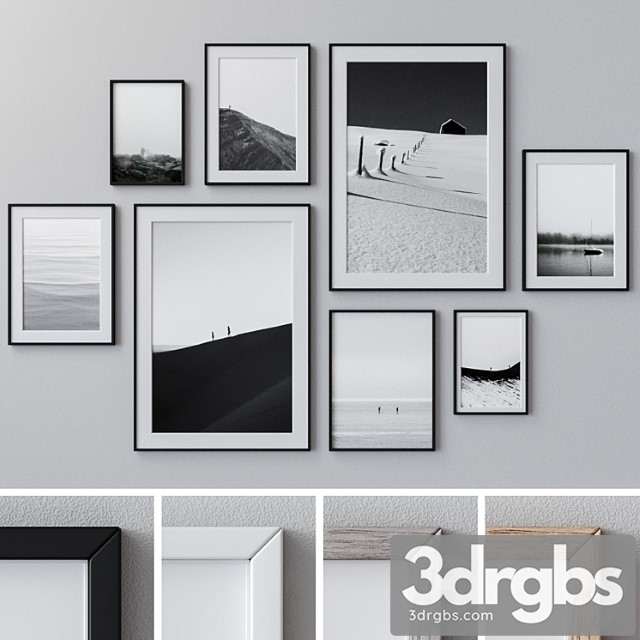 Photo Frames Set 992 3dsmax Download - thumbnail 1