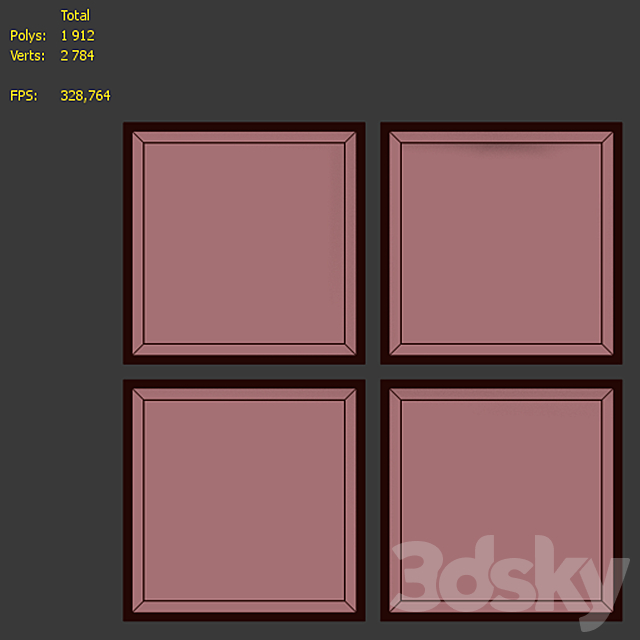 Picture Frame Set 103 3DS Max Model - thumbnail 7