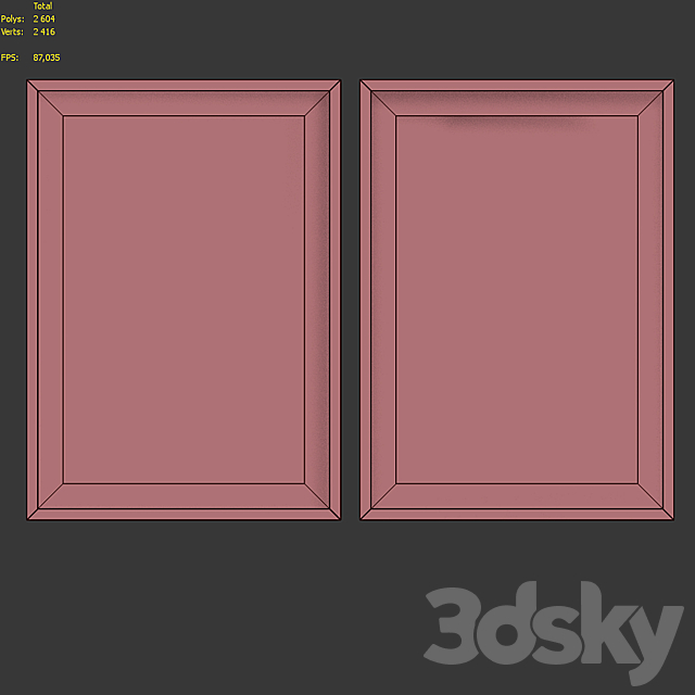 Picture Frame Set 1215 3DS Max Model - thumbnail 7