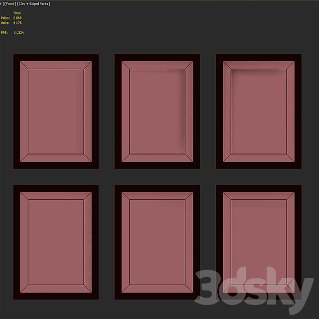 Picture Frame Set 26 3DSMax File - thumbnail 7