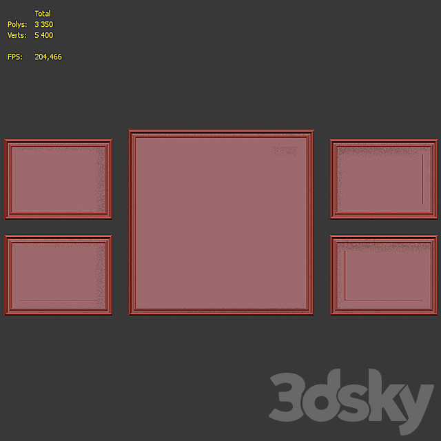 Picture Frame Set 34 3DSMax File - thumbnail 7