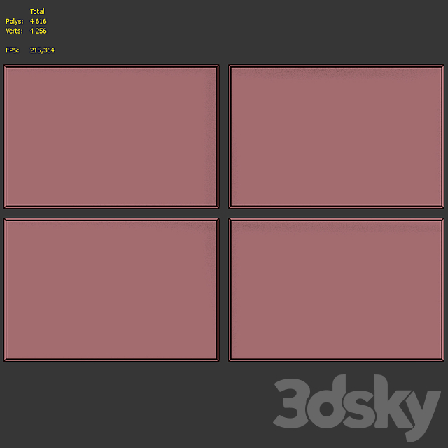 Picture Frame Set 444 3DS Max Model - thumbnail 7