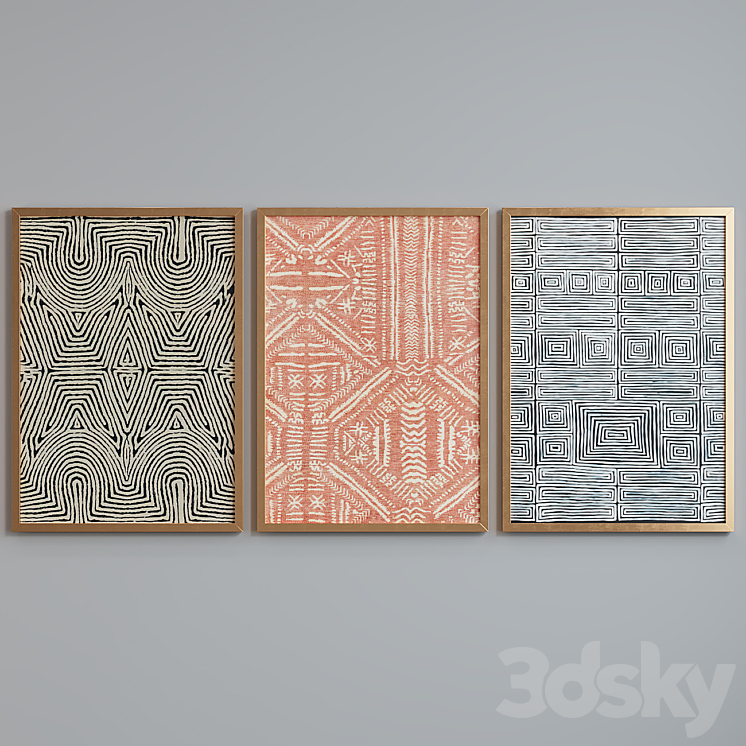 Picture Frame Set 977 3DS Max Model - thumbnail 2