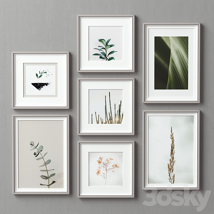 Picture Frames Set-100 3DS Max - thumbnail 1