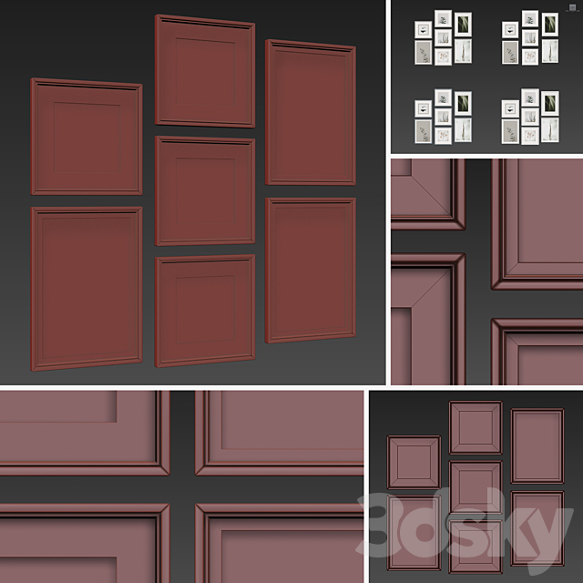 Picture Frames Set-100 3DSMax File - thumbnail 3