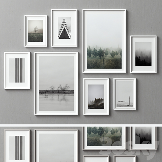 Picture Frames Set-121 3DS Max Model - thumbnail 2