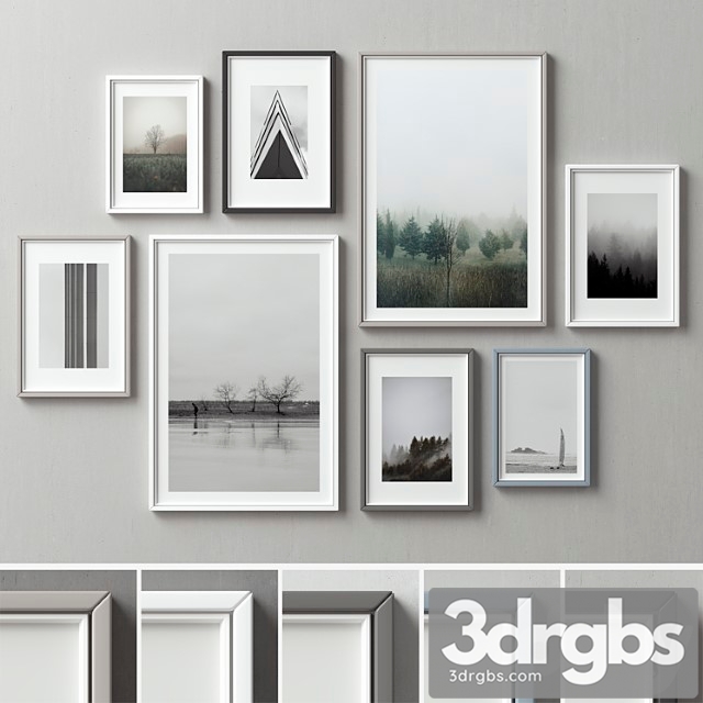 Picture frames set-121 3dsmax Download - thumbnail 1