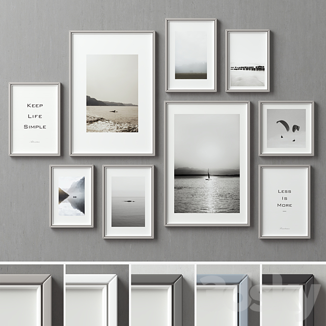 Picture Frames Set-123 3DS Max Model - thumbnail 3