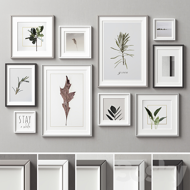 Picture Frames Set -181 3ds Max - thumbnail 1