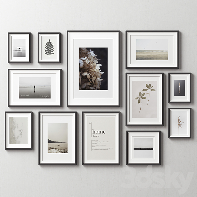 Picture Frames Set -195 3ds Max - thumbnail 3