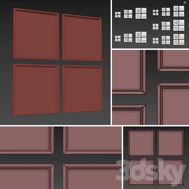 Picture Frames Set -201 3DSMax File - thumbnail 5