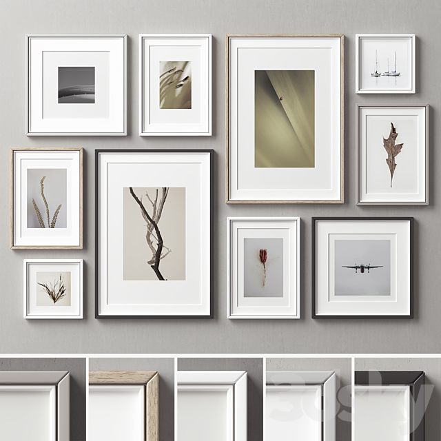 Picture Frames Set -202 3ds Max - thumbnail 1