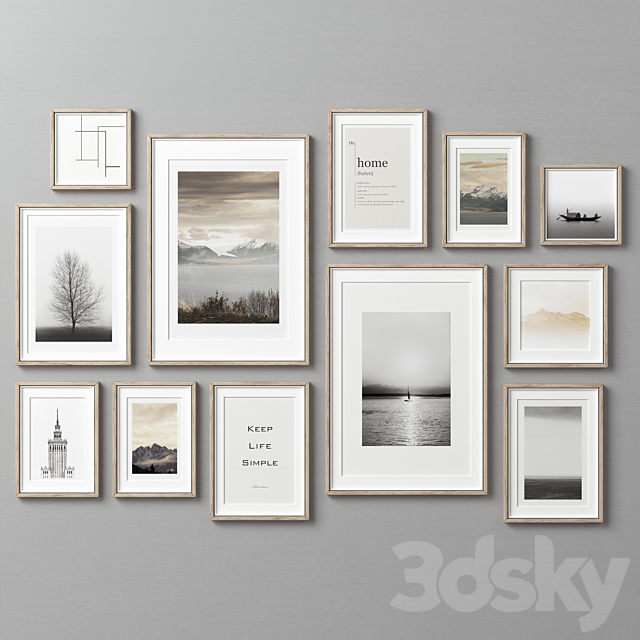 Picture Frames Set -205 3ds Max - thumbnail 3