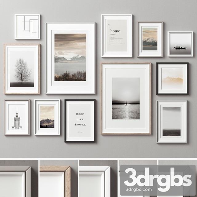 Picture Frames Set 205 3dsmax Download - thumbnail 1