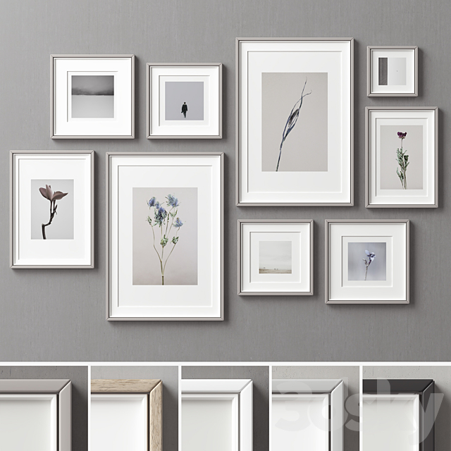 Picture Frames Set -208 3ds Max - thumbnail 1