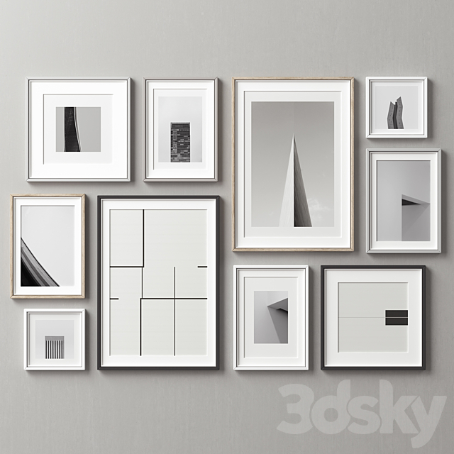 Picture Frames Set -232 3DS Max Model - thumbnail 2