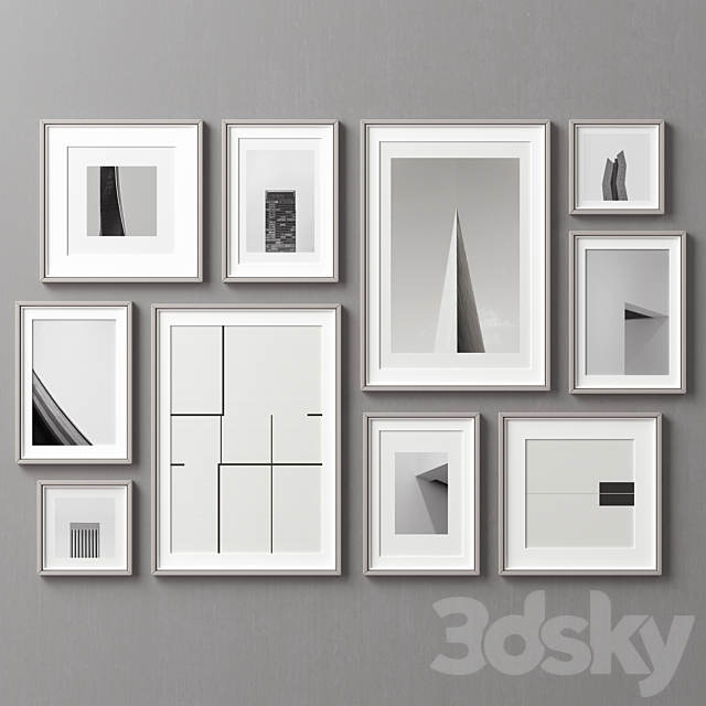 Picture Frames Set -232 3DS Max Model - thumbnail 4