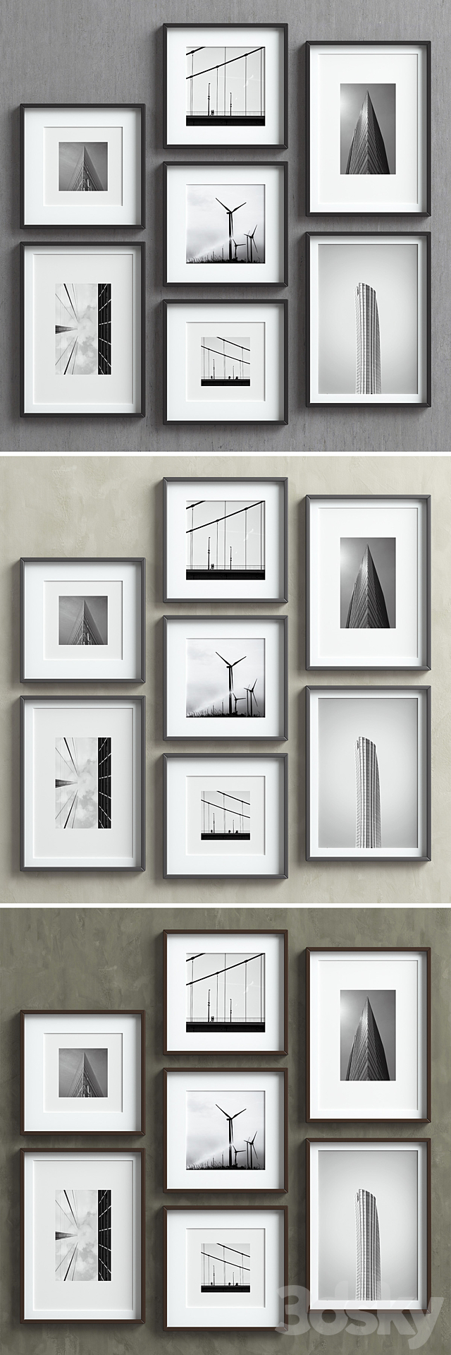 Picture Frames Set-25 3DS Max Model - thumbnail 2