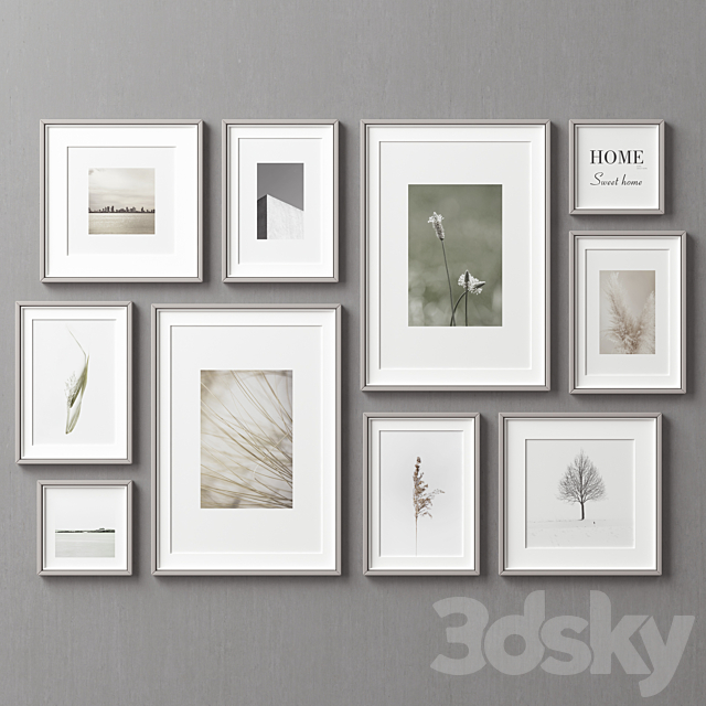 Picture Frames Set -250 3DSMax File - thumbnail 3