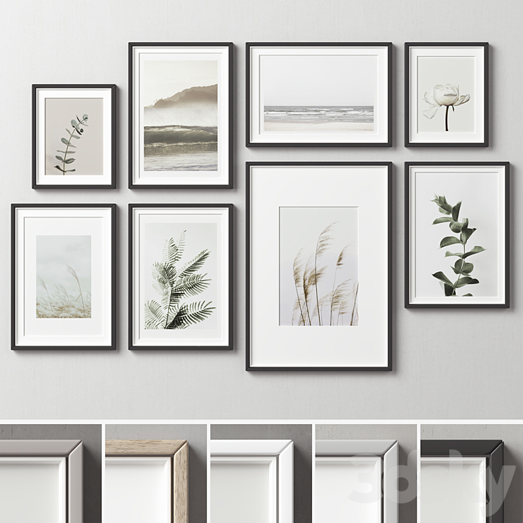 Picture Frames Set -251 3DS Max Model - thumbnail 1