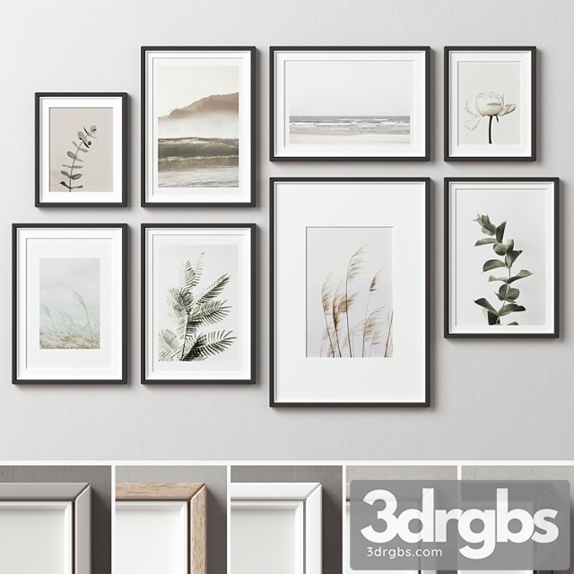 Picture Frames Set 251 3dsmax Download - thumbnail 1