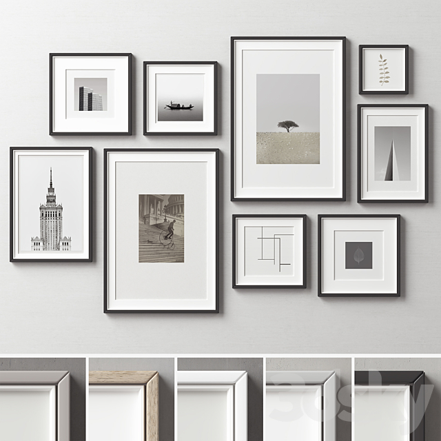 Picture Frames Set -264 3DS Max Model - thumbnail 2