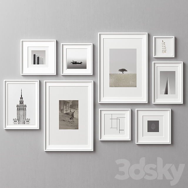 Picture Frames Set -264 3DS Max Model - thumbnail 5