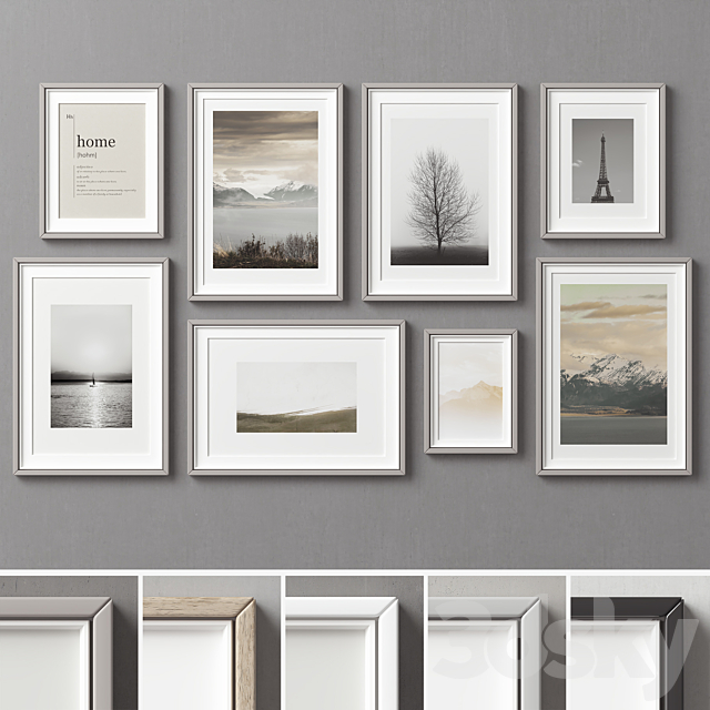 Picture Frames Set -272 3ds Max - thumbnail 1