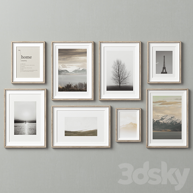 Picture Frames Set -272 3ds Max - thumbnail 3