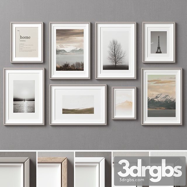 Picture Frames Set 272 3dsmax Download - thumbnail 1