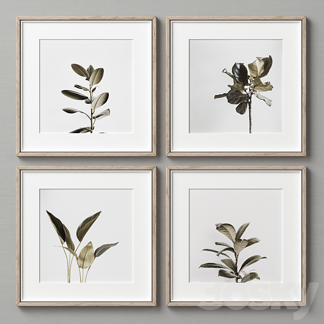 Picture Frames Set -278 3DS Max Model - thumbnail 4