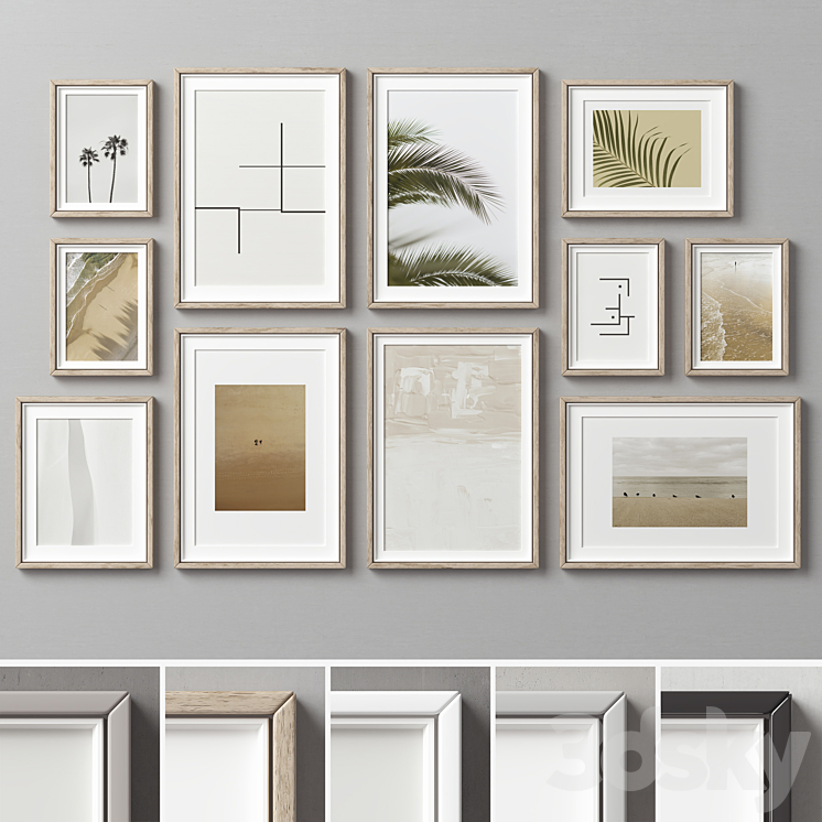 Picture Frames Set -291 3DS Max Model - thumbnail 1