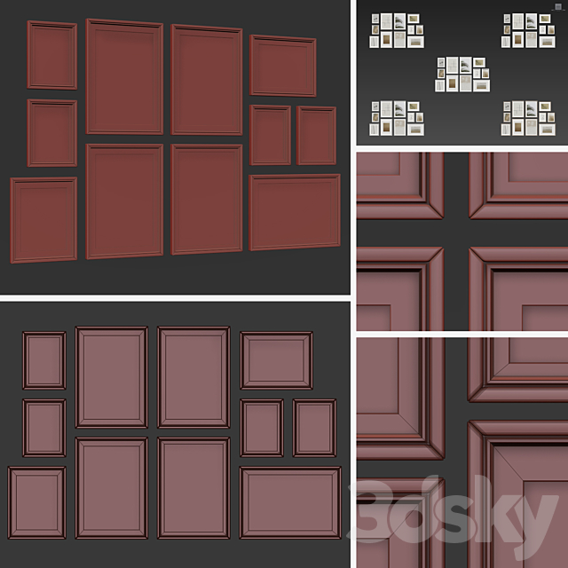 Picture Frames Set -291 3DSMax File - thumbnail 6