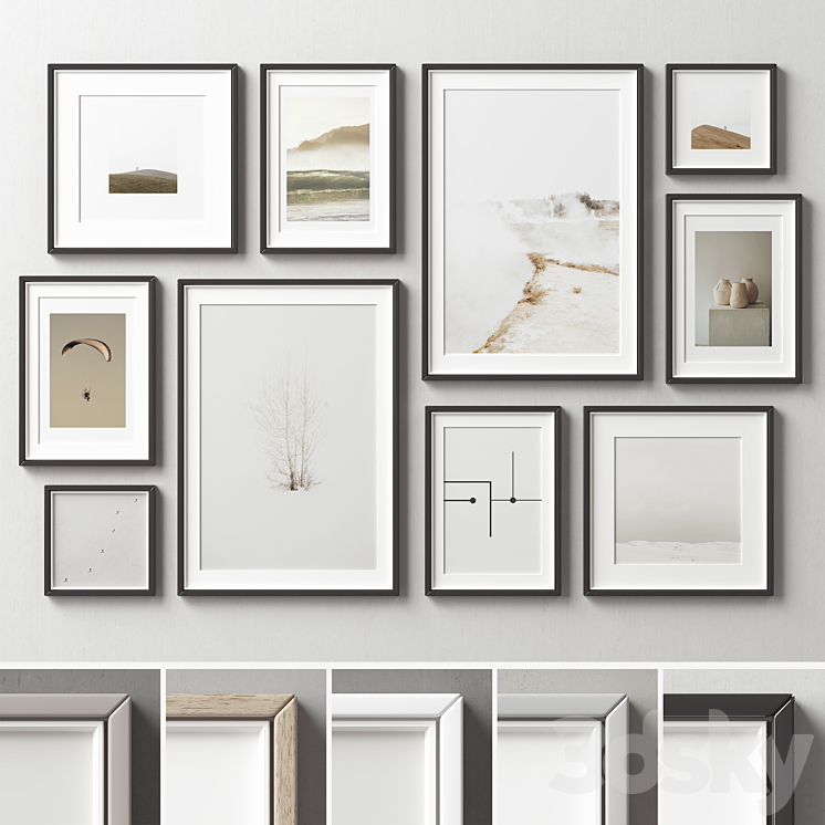 Picture Frames Set -295 3DS Max Model - thumbnail 1