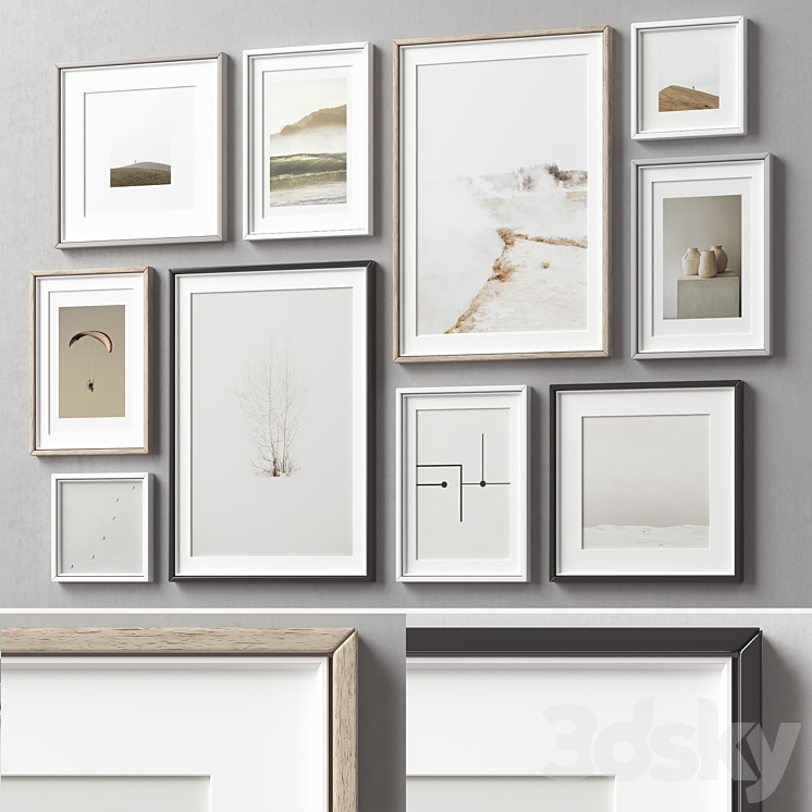 Picture Frames Set -295 3DS Max Model - thumbnail 2