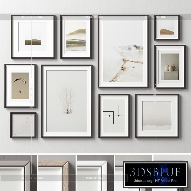 Picture Frames Set -295 3DS Max - thumbnail 3