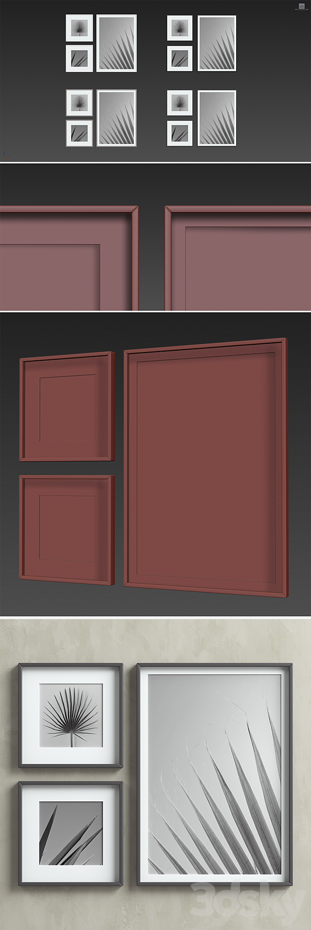 Picture Frames Set-37 3ds Max - thumbnail 3