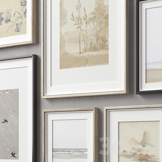 Picture Frames Set -449 3ds Max - thumbnail 3