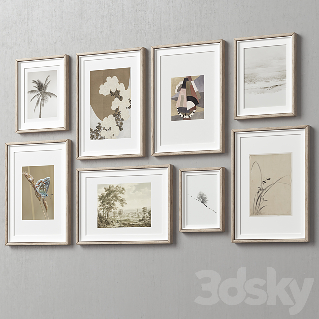 Picture Frames Set -450 3ds Max - thumbnail 3